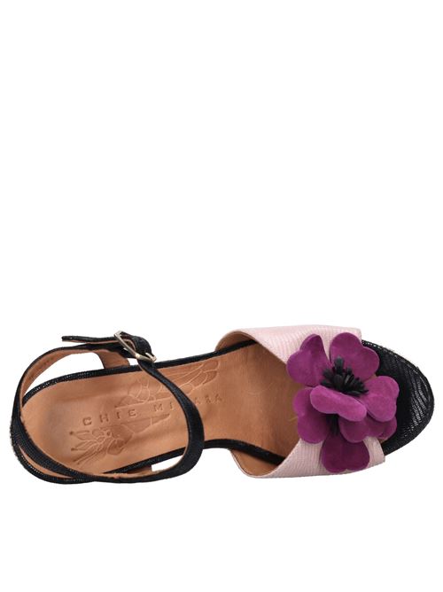 Sandali in pelle CHIE MIHARA | DINI JEEPROSA-NERO-BERRY-SAND